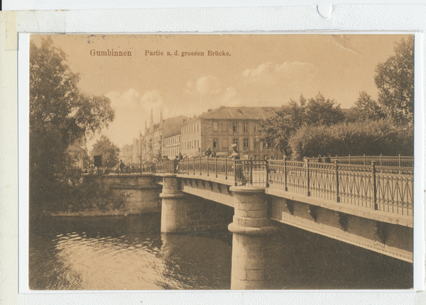 Gumbinnen, Partie an der großen Brücke