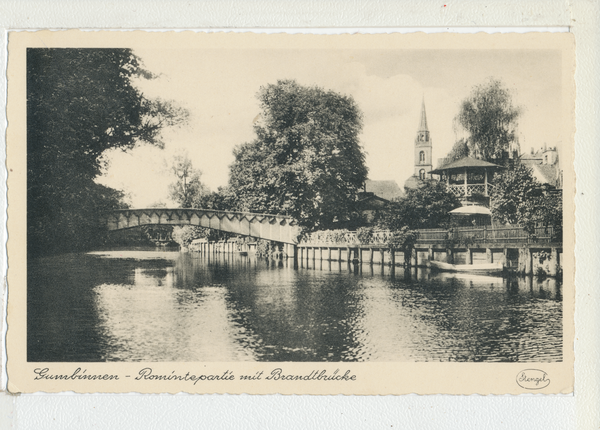 Gumbinnen, Romintepartie mit Brandtbrücke