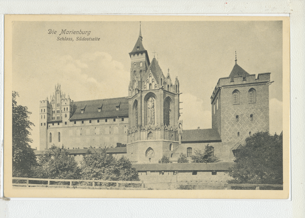 Marienburg, Westpr., Hochschloss und Schlosskirche, Südostseite