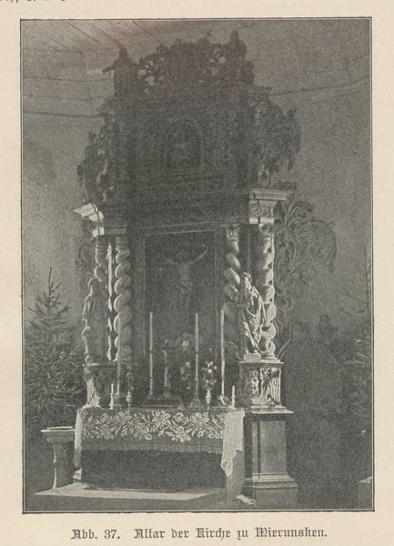 Mierunsken (Ort), Ev. Kirche, Altar