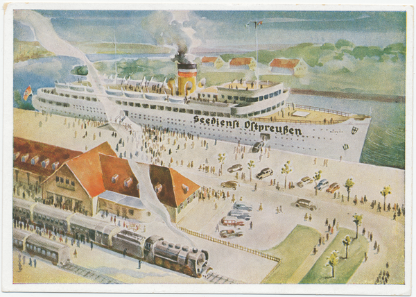 Ostsee, Seedienst Ostpreußen, (Aquarell),