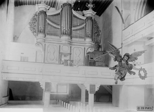 Mühlhausen Kr. Preußisch Holland, Ev. Kirche, Blick zur Orgel