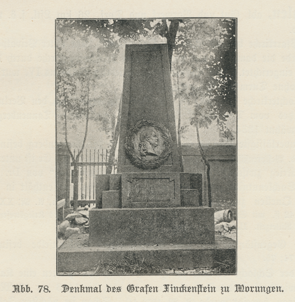 Mohrungen, Stadt, Denkmal des Reichsgrafen Georg Conrad von Finkenstein