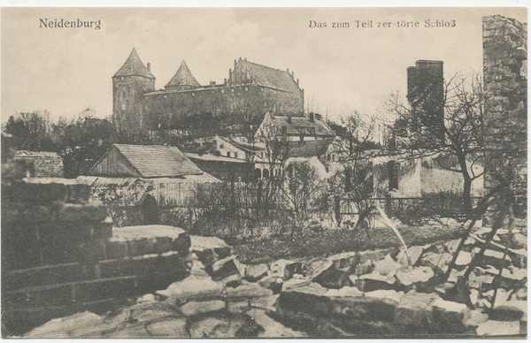 Neidenburg, Das zum Teil zerstörte Schloß