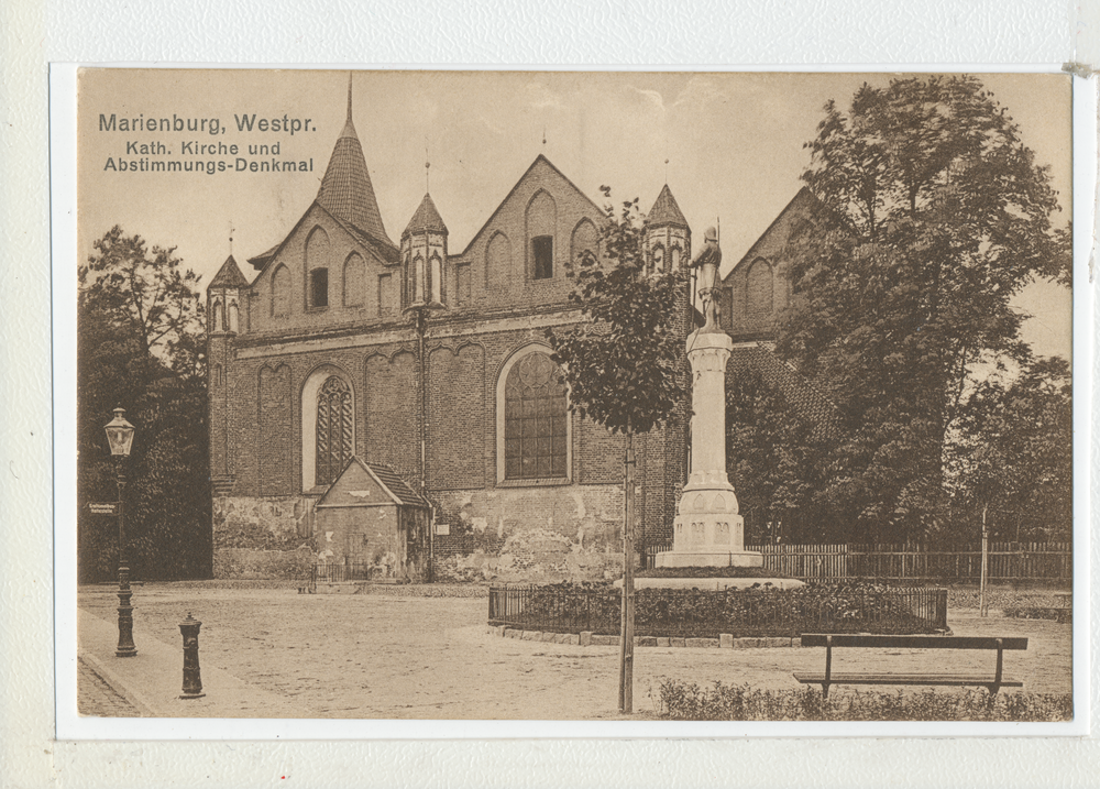 Marienburg, Westpr., Kathl. Kirche St. Johannis und Abstimmungsdenkmal