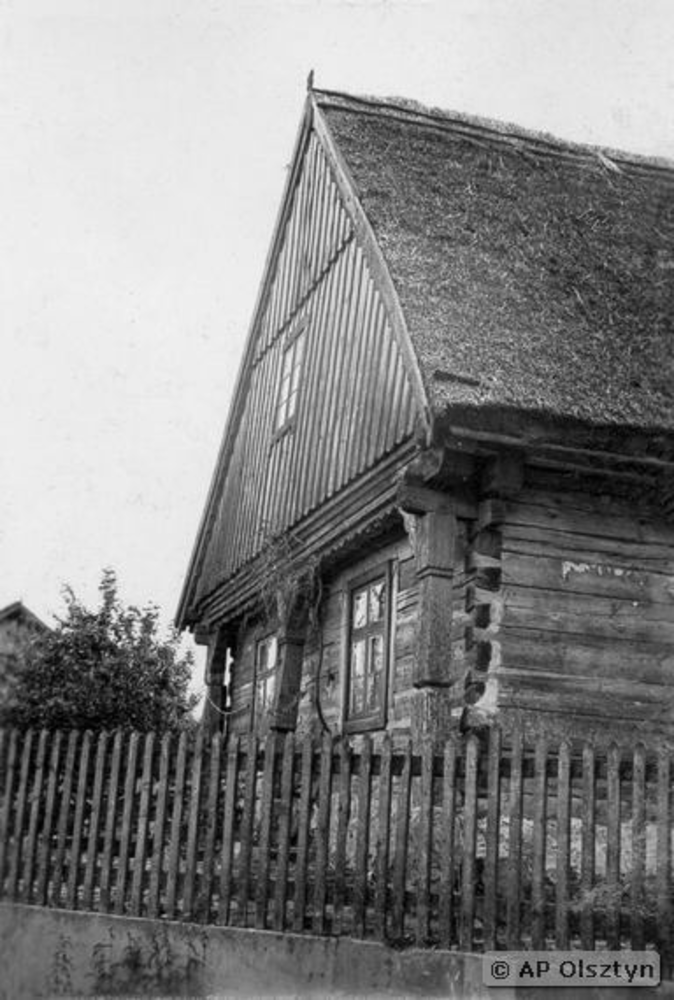 Nußberg, Giebelständerhaus des Bauern Eczko, Straßengiebel, Ansicht von Süden