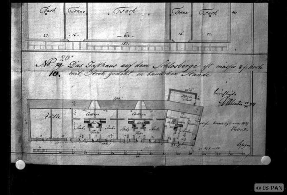 Preußisch Mark Kr. Mohrungen, Grundriss der Reste der ehemaligen Vorburg