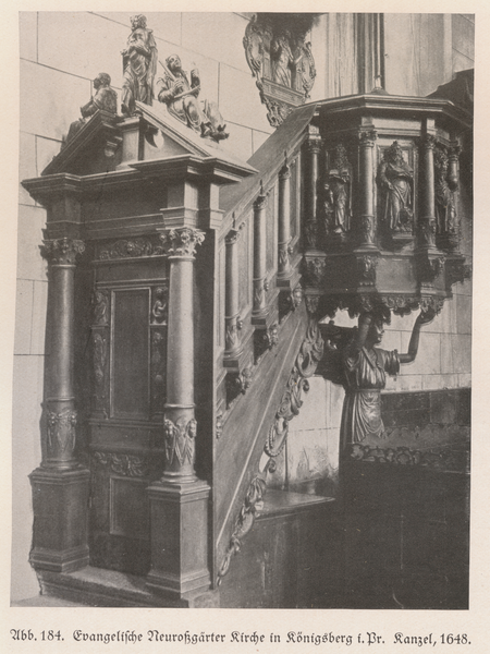 Königsberg (Pr.), Ev. Neurossgärter Kirche, Kanzel, um 1648