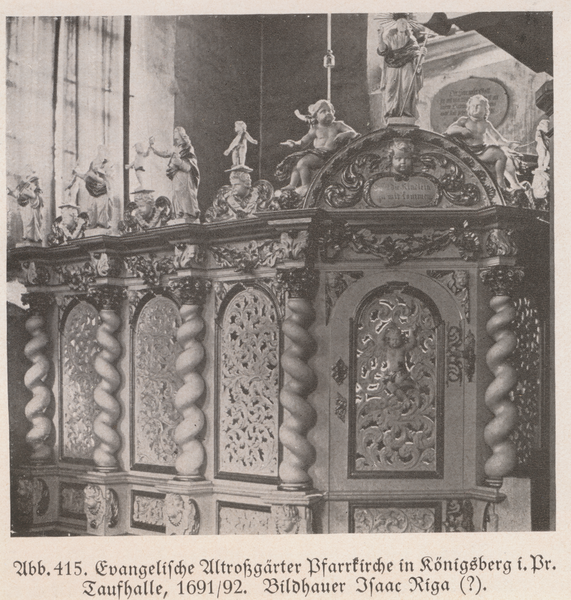 Königsberg (Pr.), Altroßgärter Pfarrkirche, Taufhalle, 1691/92