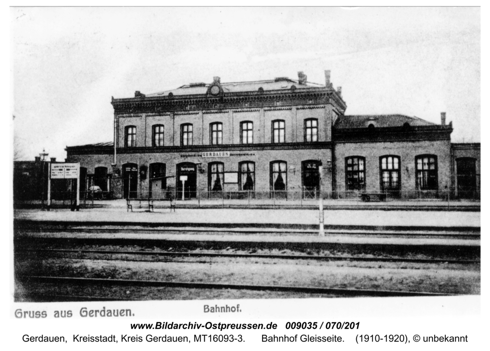 Gerdauen, Bahnhof Gleisseite