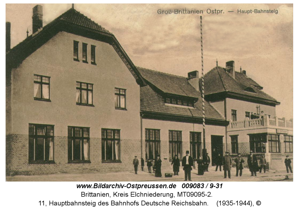 Brittanien, 11, Hauptbahnsteig des Bahnhofs Deutsche Reichsbahn