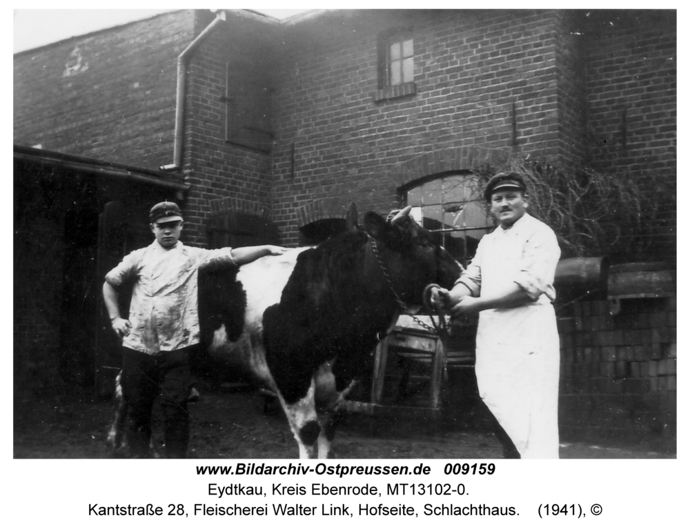 Eydtkau, Kantstraße 28, Fleischerei Walter Link, Hofseite, Schlachthaus