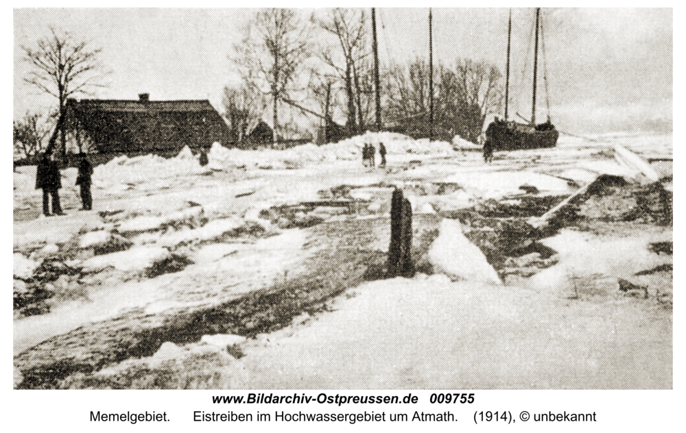 Memelgebiet, Eistreiben im Hochwassergebiet um Atmath