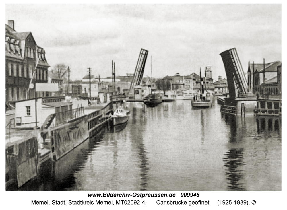 Memel, Carlsbrücke geöffnet