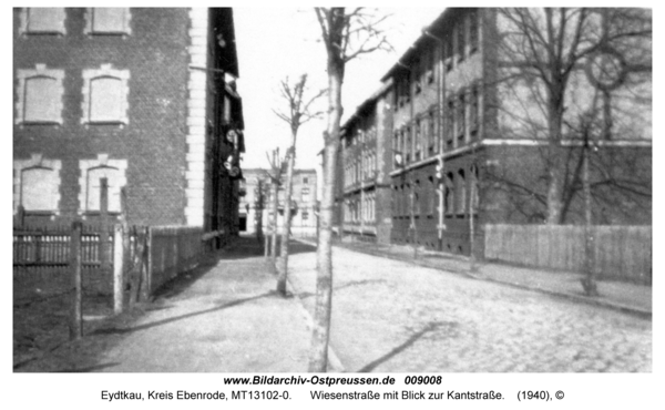 Eydtkau, Wiesenstraße mit Blick zur Kantstraße