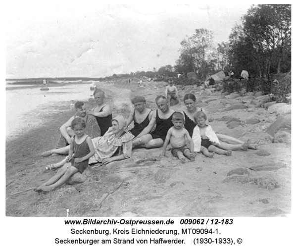 Seckenburg, Seckenburger am Strand von Haffwerder