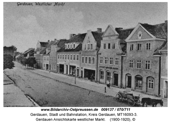 Gerdauen Ansichtskarte westlicher Markt