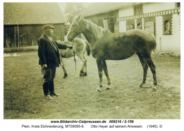 Plein, Otto Heyer auf seinem Anwesen