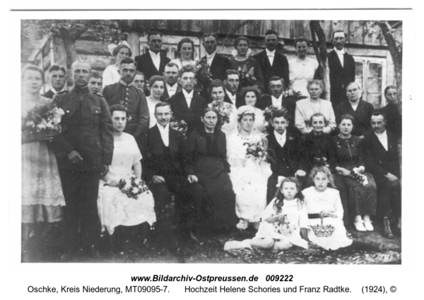 Wildwiese, Hochzeit Helene Schories und Franz Radtke