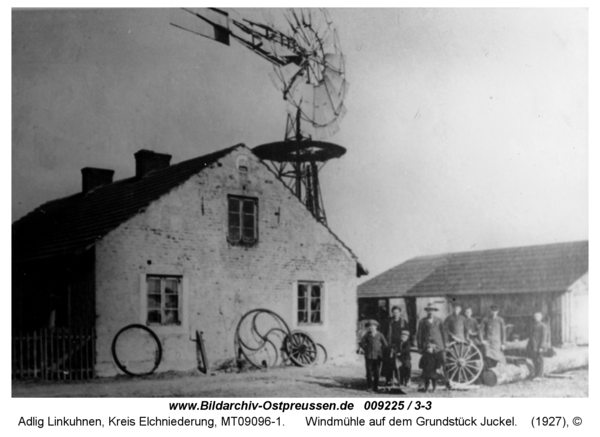 Adlig Linkuhnen, Windmühle auf dem Grundstück Juckel