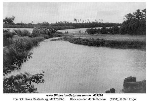 Pomnick, Blick von der Mühlenbrücke