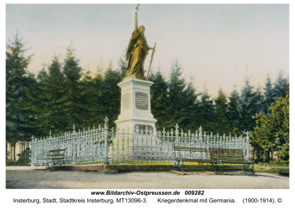 Insterburg, Kriegerdenkmal mit Germania