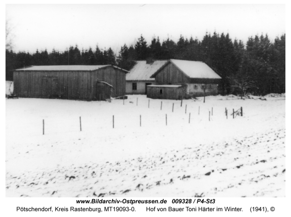 Pötschendorf, Hof von Bauer Toni Härter im Winter