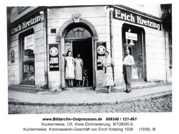 Kuckerneese. Koloniawaren-Geschäft von Erich Kretzing 1938