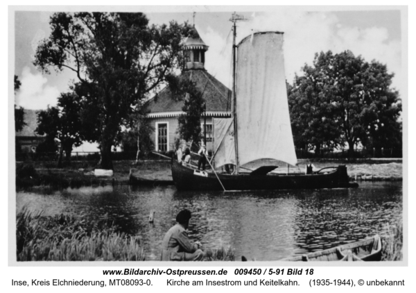 Inse, Kirche am Insestrom und Keitelkahn