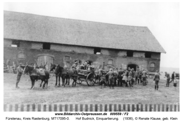 Fürstenau, Hof Budnick, Einquartierung