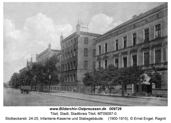Tilsit, Stolbeckerstr. 24-25, Infanterie-Kaserne und Stabsgebäude