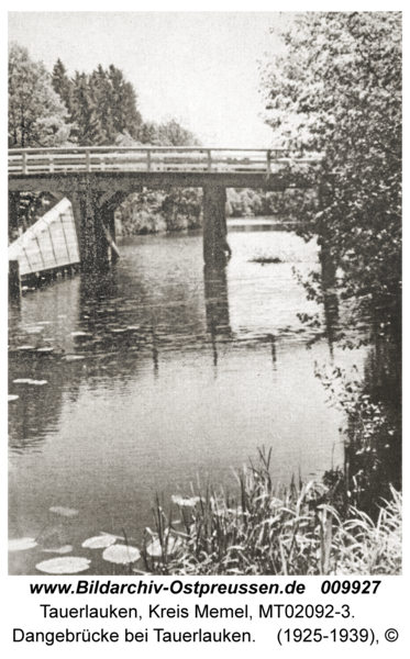 Tauerlauken, Dangebrücke bei Tauerlauken