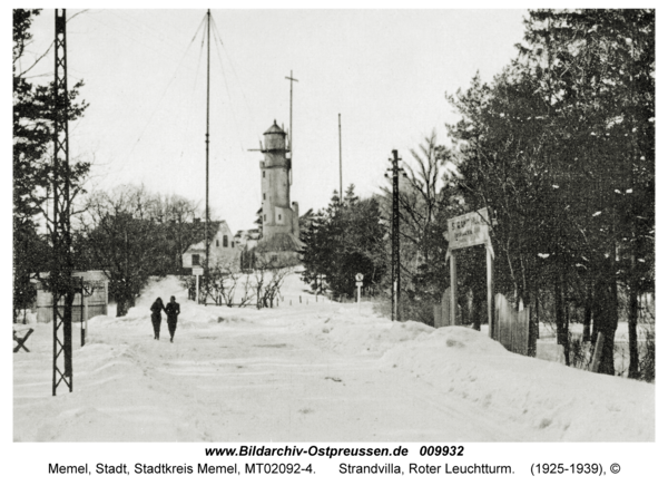 Memel, Strandvilla, Roter Leuchtturm