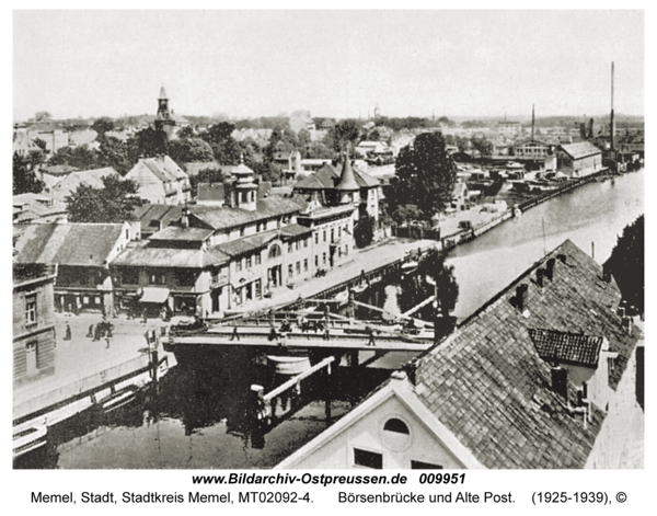 Memel, Börsenbrücke und Alte Post