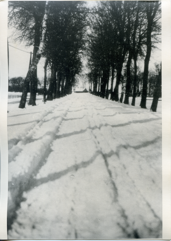 Barsen, Chaussee nach Kobbelbude (Winteraufnahme)