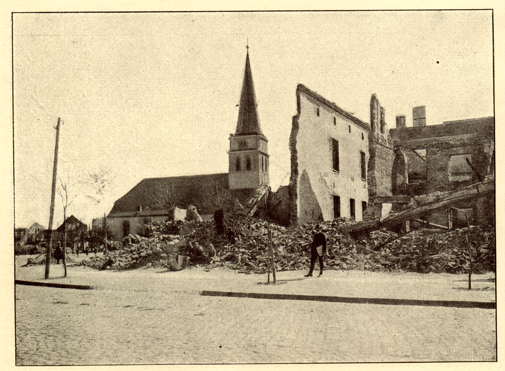 Pillkallen, Kriegszerstörungen bei der ev. Kirche