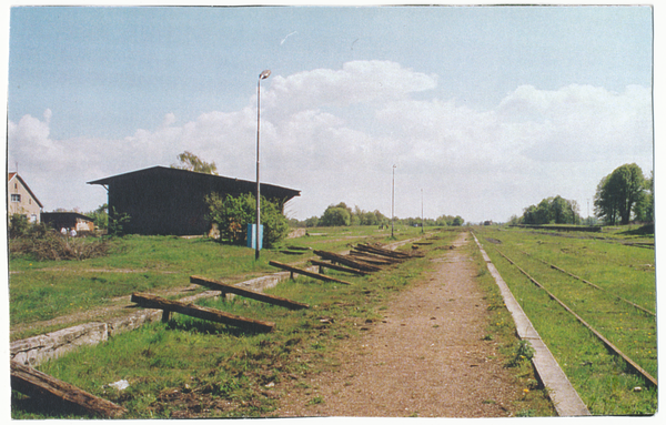 Stablack Kr. Preußisch Eylau, Gutsbezirk und Truppenübungsplatz (Долгоруково), Bahnhof, ehem. Güterschuppen