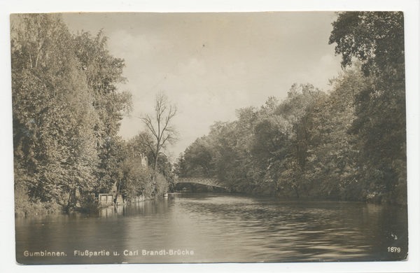 Gumbinnen, Pissa-Fluss mit Carl-Brandt-Brücke