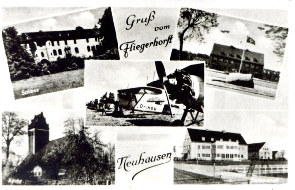 Neuhausen Kr. Samland, Postkarte, Gruß vom Fliegerhorst