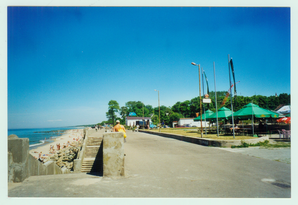 Cranz, Strandpromenade, Blickrichtung Kurische Nehrung