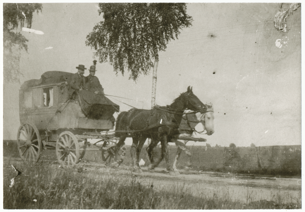 Tharau, Postkutsche auf der Strecke Tharau - Kreuzburg