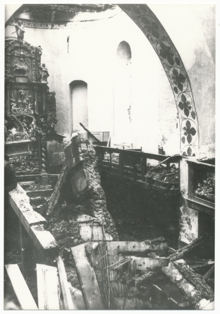 Tharau, Kirche 1911 vom Brand zerstört