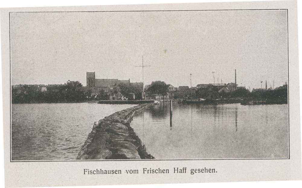 Fischhausen, Stadt, Blick vom Frischen Haff auf die Stadt