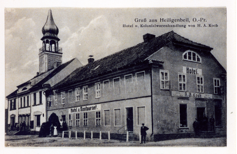 Heiligenbeil, Hotel und Kolonialwarenhandlung H. A. Koch