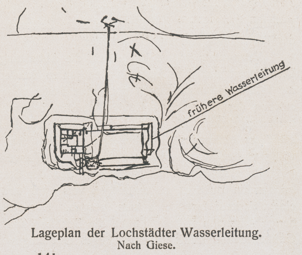 Lochstädt, Lageplan der Wasserleitug