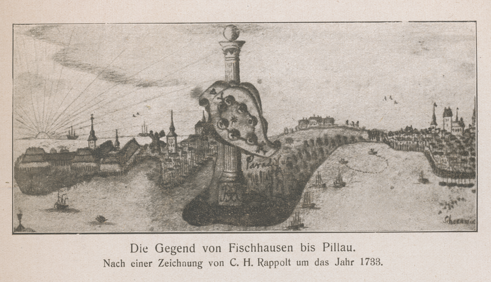 Fischhausen, Stadt, Die Gegend von Fischhausen bis Pillau (Zeichnung) von C. H. Rappoldt