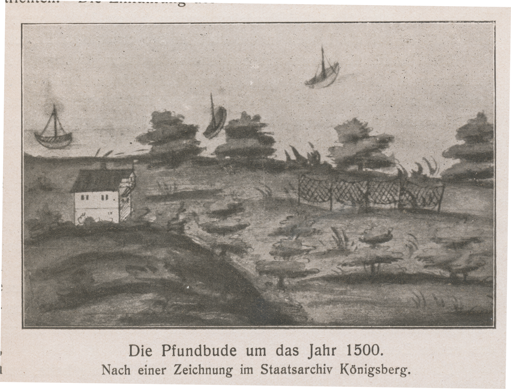 Pillau, Stadt, Die Pfundbude um das Jahr 1500