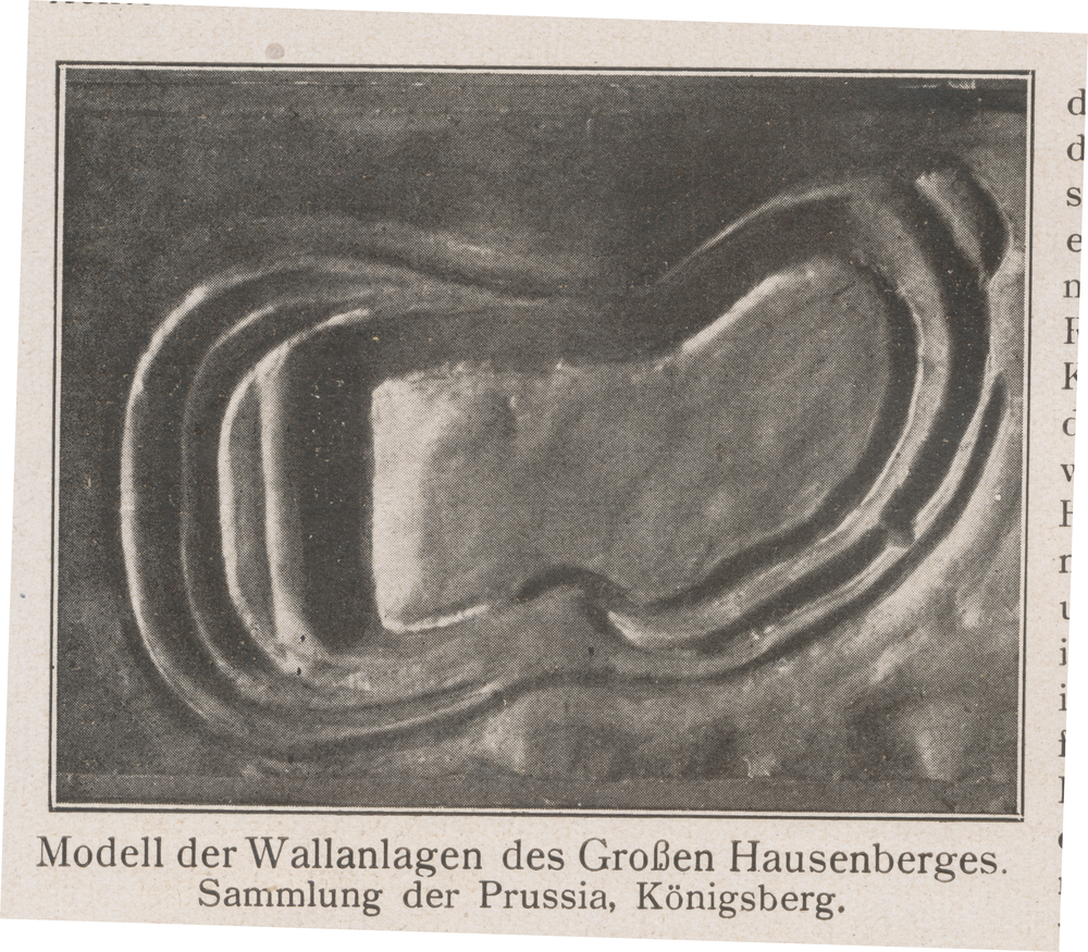 Germau, Ort, Modell der Wallanlagen des Großen Hausenberges