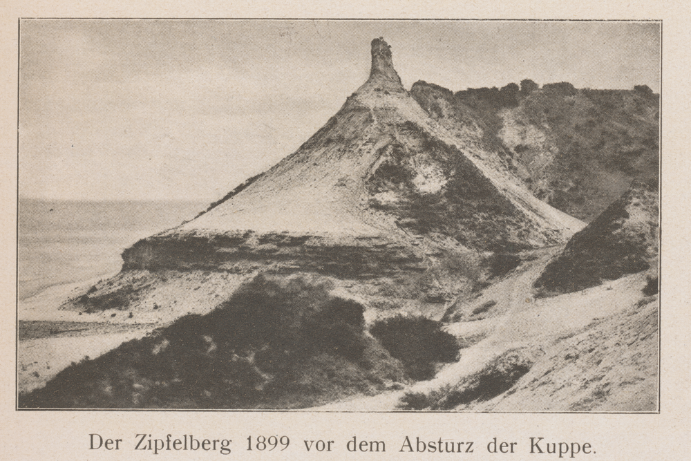 Groß Kuhren, Der Zipfelberg vor dem Absturz der Kuppe