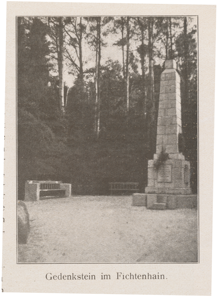 Rauschen Kr. Samland, Gedenkstein im Fichtenhain